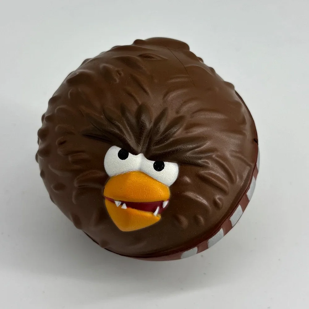 VTG Hasbro Angry‎ Birds Star Wars Chewbacca Koosh Ball Toy Brown Textured 2012